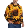 thumbnail image 2 of Naloa Vibrant Sunflower Blooms Men's Casual Hooded Collar Drawstring Hoodies Pullover Sweatshirts Casual Long Sleeve Shirts-4X-Large, 2 of 7