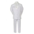 thumbnail image 3 of 5-7pc White Baby Kid Boy Christening Satin Formal Tuxedo Suits Cross Hat Stole, 3 of 5