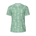 thumbnail image 5 of Wukai Tropical Pineapple Print Men's Short-Sleeved Mesh T-Shirt,Quick-Dry Short Sleeve Workout T-Shirt-X-Small, 5 of 8