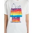 thumbnail image 5 of Peanuts Women’s Snoopy Rainbow Graphic Tee with Short Sleeves, Sizes XS-XXXL, 5 of 6