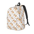 thumbnail image 1 of Disketp Corgi with Hearts print Canvas Backpack Lightweight Travel Daypack Student Rucksack Laptop Backpack-Medium, 1 of 5