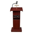 thumbnail image 5 of Oklahoma Sound Orator Series 46" Modern Wood Lectern in Mahogany, 5 of 7