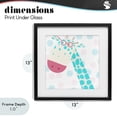 thumbnail image 4 of Stupell Industries Contemporary Electric Blue Giraffe Black Framed Print Under Glass, 13 x 13, by Carla Daly, 4 of 8