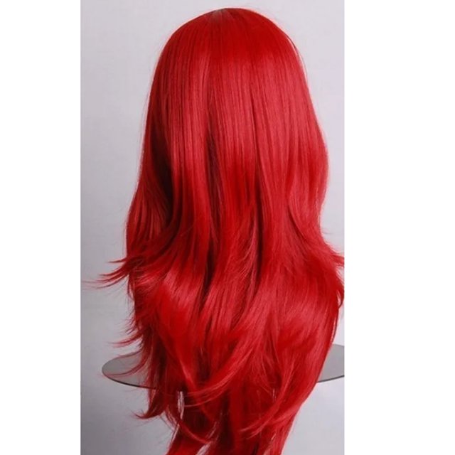 Peluca roja larga y rizada peluca roja rizada pelo sintético transpirable de alta temperatura suave y cómoda para cosplay ANGGREK Otros