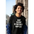 thumbnail image 2 of Brock Lesnar Eat Sleep Conquer Repeat Mens Black T-shirt 5XL, 2 of 4