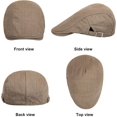 thumbnail image 2 of 2Pcs Newsboy Hats for Men Flat Cap Cotton Adjustable Breathable Cabbie Driving Hunting Hat, 2 of 6