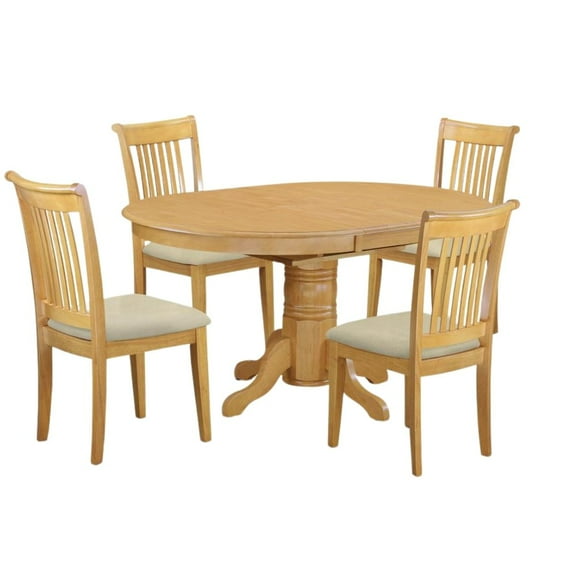 FurniFact Oak Solid Wood 5 Pc Breakfast Nook Table Set, Chairs for Kitchen