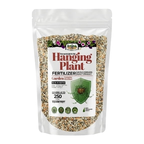 Old Cobblers Farm™ Wicked Growth Hanging Plants Fertilizer – Supports Cascading Blooms and Vibrant Hanging Baskets All Season (5 lbs | 10 lbs | 15 lbs | 20 lbs) (5 lbs)