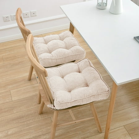 

Wehilion Soft Non-Slip Dining Kitchen Square Chair Cushion Seat Pads Dining Room Indoor Removable White 18 W x 18 L