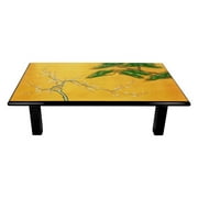 Oriental Furniture Gold Leaf Coffee Table, 54.00"W x16.00"H