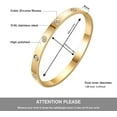 thumbnail image 4 of HSHDLDF Stainless Steel Banlge Bracelet (gold-cubic zirconia), 4 of 6