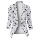 thumbnail image 3 of Chaqueta Elegante Tops adelgazantes versátiles exquisitos a la moda con estampado divertido de Halloween para mujer,blazer moda（Blanco， S), 3 of 5