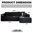 thumbnail image 2 of Cubente 108" Modular Sectional Sofa, Cloud Couch with 3 Deep Seat, Indoor Modern L-Shape Sofa Couch, Boneless Couch Compressed Sofa for Living Room Bedroom, 2 of 11