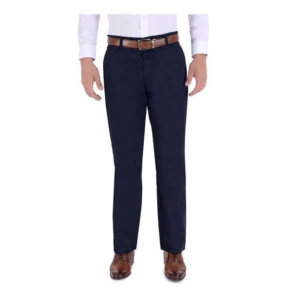 Pantalón Casual Yale para Hombre, Corte Slim Marino Talla 36