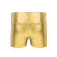 thumbnail image 5 of TiaoBug Kids Girls Jazz Hip Hop Dance Outfit Sleeveless Ruffle Crop Tops with Metallic Shorts Set Dancewear Gold 14, 5 of 7