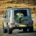 thumbnail image 3 of Haiem Spare Tire Cover , Wheel Cover with Eyes Watching In The Dark printed, Camper Spare Tire Cover Fit for Jeep Wrangler Rv SUV Truck Travel Trailer-15 inch, 3 of 8