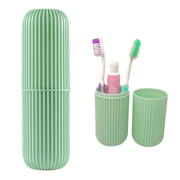 Envase plástico portátil del viaje del estante de la caja de la taza de la pasta de dientes del cepillo de dientes del viaje del hogar