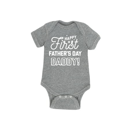 

Instant Message - Happy First Fathers Day - Infant Baby One Piece