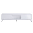thumbnail image 2 of TV Stand with 2 Door Storage and LED Touch Light White - Saltoro Sherpi, 2 of 5