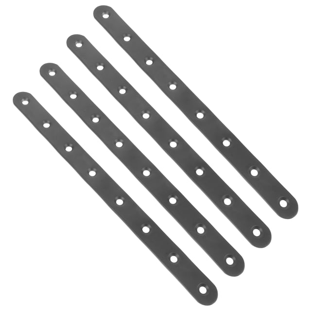 FENGGUIQU 4Ud Placas Metálicas Negras Para Refuerzo Y Reparación De Muebles Y Estantes