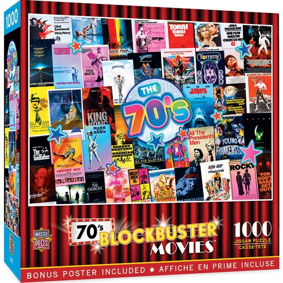 MasterPieces 1000 Piece Jigsaw Puzzle - 70's Blockbusters - 19.25"x26.75"