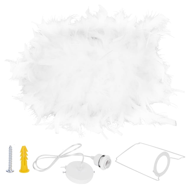 Lámpara colgante de techo con plumas modernas E27, lámpara colgante, lámpara de araña, decoración para el hogar y el dormitorio.
