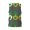 thumbnail image 2 of Rocae Spring St Patrick’S Day Irish Gnomes for Men's Basketball Jersey Lightweight and Breathable Athletic Tank Top,Quick-Drying Sports Jersey 3X-Large, 2 of 9