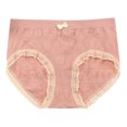 thumbnail image 1 of Gibobby Ropa interior mujer algodón Bragas de algodón Regalo para mujer Calzoncillos Bragas de encaje sexy Ropa interior Bragas Bikini Sólido Calzoncillos para mujer Bragas(Rosa， M), 1 of 5