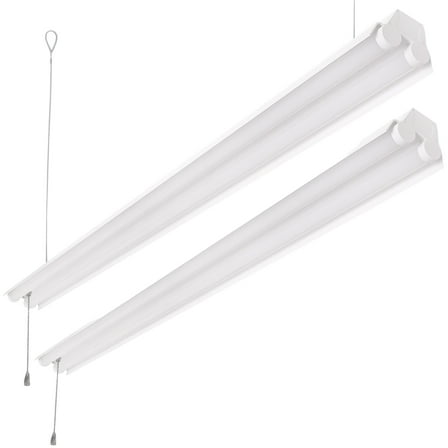 Hyper Tough 4 ft 5000 Lumen LED Shop Light, White, 2-Pack
