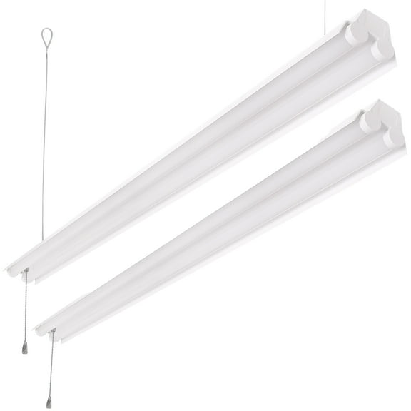 Hyper Tough 4 ft 5000 Lumen LED Shop Light, White, 2-Pack