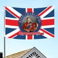 thumbnail image 3 of Bandera del rey de Gran Bretaña Tela de poliéster Bandera del Reino Unido Decoraciones británicas JShteea libre de BPA, 3 of 7