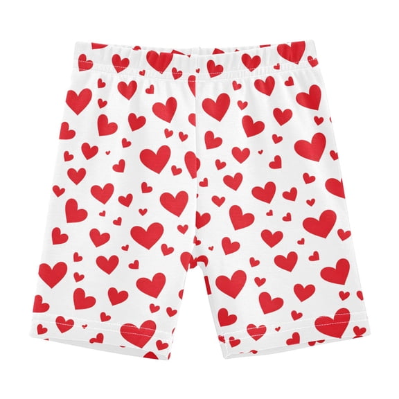 joogoo Red Hearts Girls Lined Shorts Bike Dance Bottoms 6T