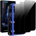 thumbnail image 1 of Protector de pantalla TZGZT para iPhone 17 Pro Max, privacidad, 3 unidades, 6,9", 1 of 8