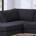 thumbnail image 5 of Pemberly Row Black Sherpa Fabric 124" Wide Double Chaise U-Shape Sectional Sofa, 5 of 5