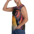 thumbnail image 3 of Picia Abstract Pattern Penguin mens Cotton Tank Undershirts , Moisture-wicking Ribbed Tanks, Lightweight Cotton Tank Undershirts-X-Large, 3 of 8