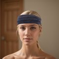thumbnail image 6 of Unique Bargains 1 Pc Breathable Headband for Yoga Navy Blue Black, 6 of 6