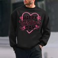 thumbnail image 2 of Goodeals Fleece Valentine Sweatshirt Men 2025 Oversized Hearts Long Sleeve Shirt Happy Valentines Day Heart Sweatshirts Gift for His(Black,L)Clearance Deals, 2 of 6