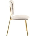 thumbnail image 4 of Meridian Furniture Angel Collection Modern Velvet Dining Chairs, Cream (Set of 2), 4 of 5