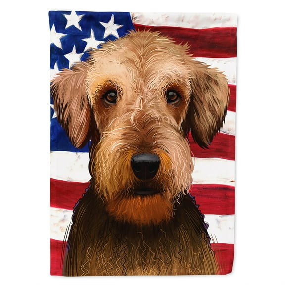 Carolines Treasures CK6385GF Airedale Terrier American Garden Size Outdoor-Flags, Multicolor