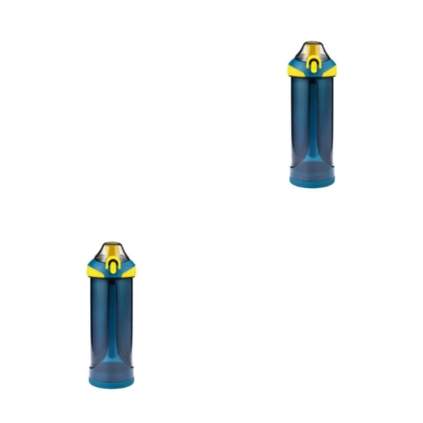 Wosthever Botella de agua con compartimento secreto - Actividades al aire libre Botella de agua portátil de plástico elegante Translucidez azul Translucidez azul 2Conjunto