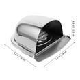 thumbnail image 2 of WORGEOUS Exhaust Air Vent Cover Round Grid Vent Cover Stainless Steel Exterior Exhaust Vent Cover Outdoor Exhaust Cap With Mesh Screen For Dryer Vent, 2 of 8