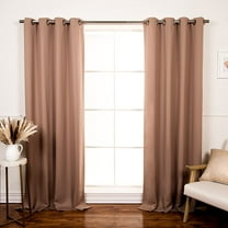Best Home Fashion Blackout Curtain 2 Panels - Premium Thermal Insulated Window Treatment Blackout Drapes for Bedroom - Antique Bronze Grommet Top (Taupe, 52" W x 96" L)