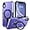 14999-Purple, variant on Design for iPhone XR Case, Built in Kickstand & Ring Holder Grade Heavy Duty Shockproof Protective Phone Phone Cases for Apple iPhone XR 6.1", Purple