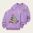 thumbnail image 1 of Cowsor Girls Sweatshirts Kids Cute Graphic Crewneck Pullover Tops Xmas Long Sleeve Holiday Shirts, 1 of 5