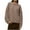 Khaki, variant on Yangnuo Womens Loose Casual trendy Sweaters for Fall Winter Women's Fall And Winter Loose Solid Color Long Sleeve Round Neck Pullover Sweater Top