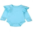 thumbnail image 1 of Newborn Baby Girls Romper Ruffles Bodysuit Jumpsuit Outfit, 1 of 3