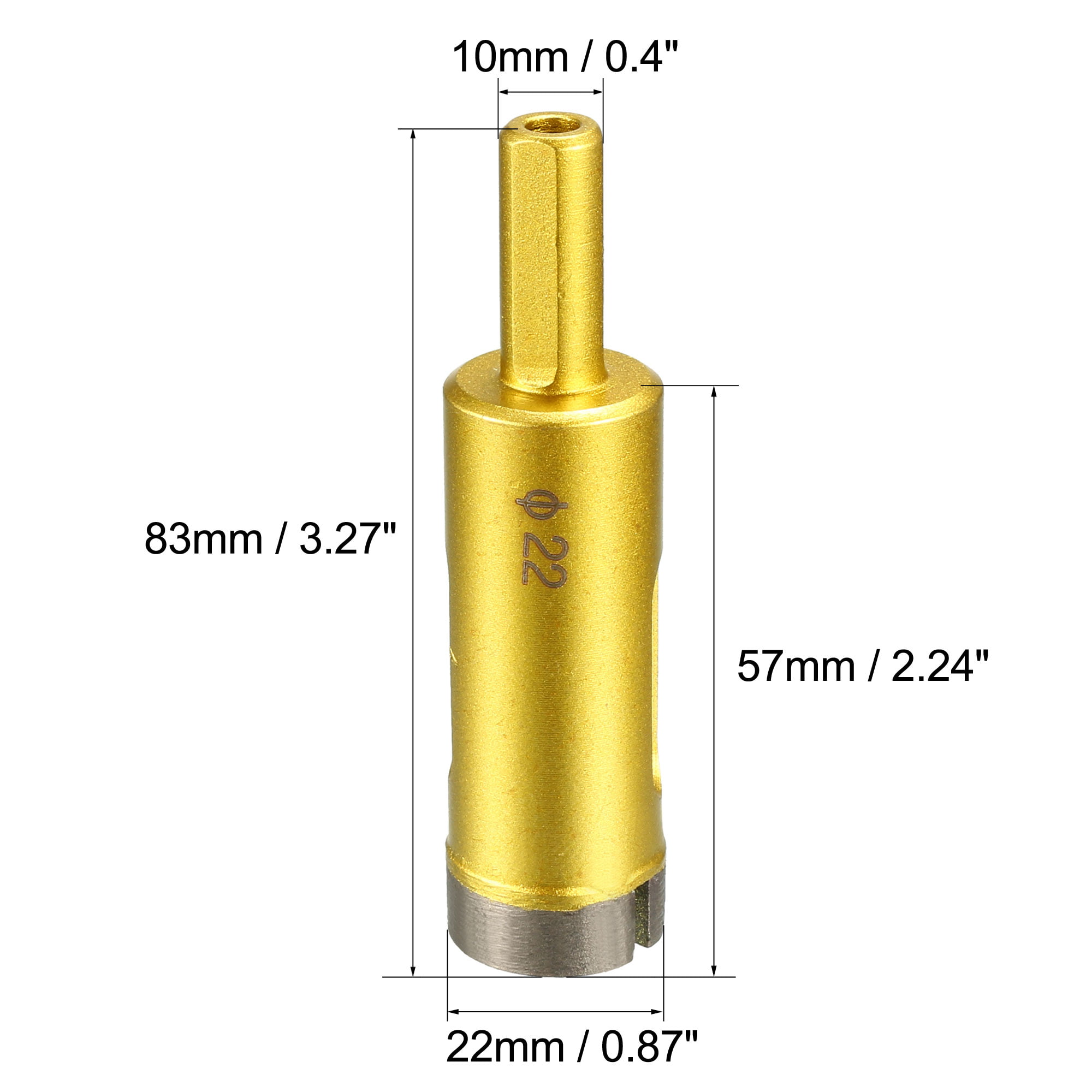 Glass Hole Cutter Golden Drilling Core Bit 3Pcs 50mm Diamond Hole Saw Bench Drill for Artificial Stone Marble Concrete