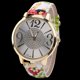 thumbnail image 3 of Reloj con correa de PU con estampado floral para mujer Reloj de pulsera de cuarzo de aleación con esfera grande (rojo), 3 of 3