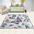 thumbnail image 2 of SKYSONIC Butterflies Pattern Area Rug Pad - 63x48 inch - 100% Light Weight Polyester Fabric for Living Bedroom, 2 of 6