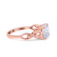 thumbnail image 2 of Rose Tone, Simulated Cubic Zirconia Size-9 Art Deco Cushion Cut Wedding Engagement Bridal Ring 925 Sterling Silver, 2 of 7